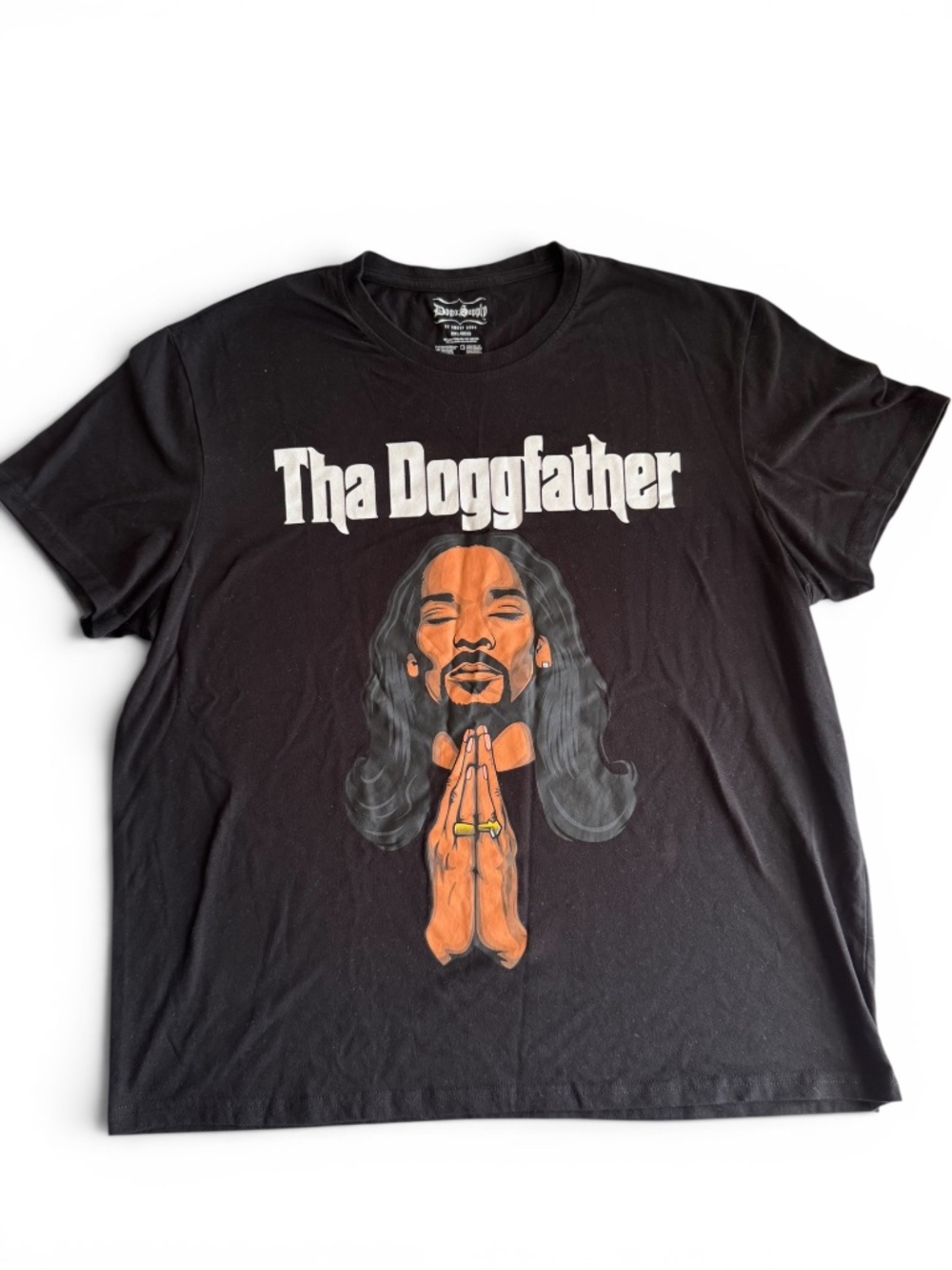 DOGG SUPPLY by Snoop Dogg Tha Doggfather Graphic T-Shirt 2XL Black